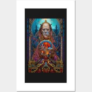 Aleister Crowley The Great Beast of Thelema painted in a Surrealist and Impressionist style Posters and Art